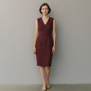 🔥 Power Play Chic: Ted Baker Oxblood Edge-to-Edge Suit Dress NWT 🔥